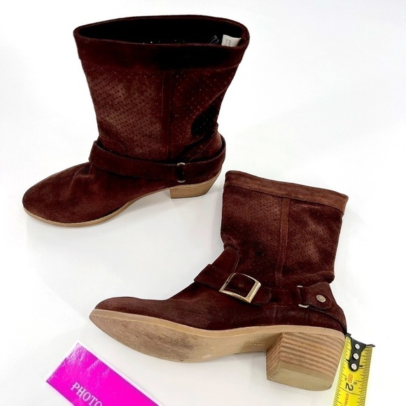 CHINESE LAUNDRY TEE JAI Brown Suede Leather Boots size 7.5 M - Picture 7 of 12
